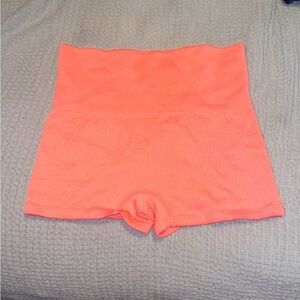 Colsie Vibrant Coral High-Waisted Shorts